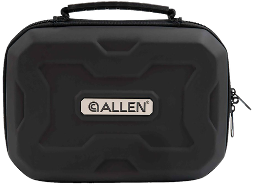Allen EXO Handgun Case Black Polymer Molded Carry Handle Egg Crate Foam & Lockable Zippers 9" x 6.25" Interior Dimensions