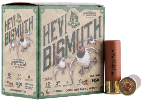 Hevishot Hevi-Bismuth 12 Gauge Ammo 3" 1-3/8oz #4 25 Rounds - HS14004