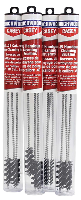 Birchwood Casey Cleaning Brushes Handgun Looped 9mm/357/38/380 9" Nylon 3 Pack