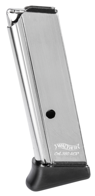 Walther Arms PPK/S 7-Round Detachable w/Finger Rest 380 ACP Nickel Steel