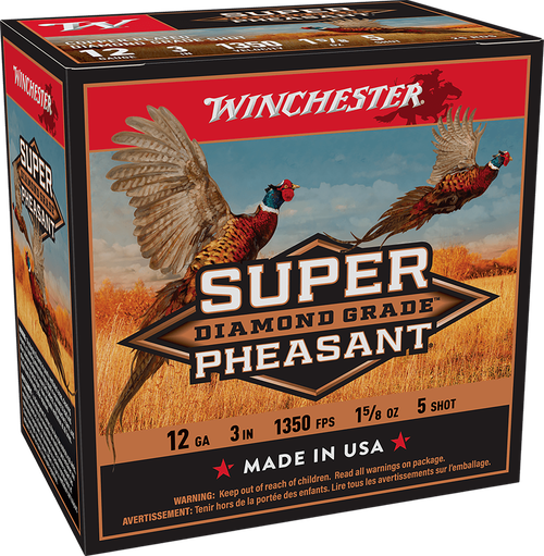 Winchester Super Pheasant Diamond Grade 12 Gauge Ammo 3" 1-5/8oz #5 25 Rounds - SPDG1235