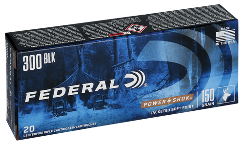 Federal Power-Shok 300Blackout 150gr Jacketed Soft Point