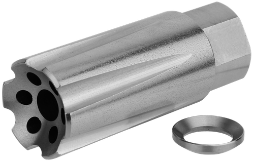 TacFire Linear Compensator with 1/2"-28 TPI Threads 2.05" OAL & 0.87" Diameter - MZ1020SS