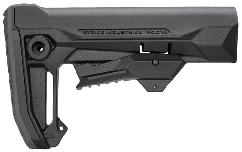 Strike MOD2 Rifle Stock Black Polymer Fits AR Style Buffer Tubes - STRIKEESMOD2BK