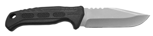 Camillus Hawker 4" Fixed Drop Point Plain Satin 420 Titanium Bonded Blade Black - 19154