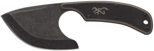 Browning Cutoff Boxed 2.50" Fixed Skinner Plain Oxide Stonewashed 9Cr14MoV Stainless Blade Black/Tan G10 Handle