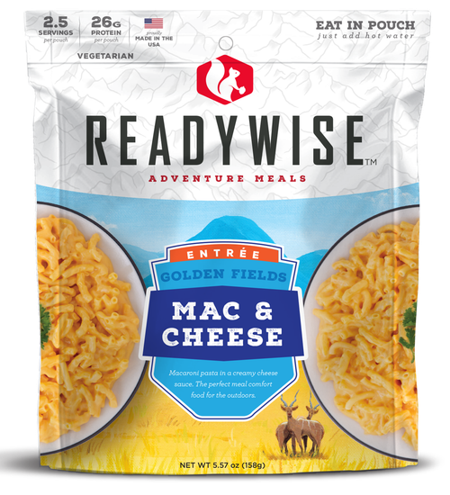 Readywise Outdoor Food Kit Golden Fields Mac and Cheese 2.5 Servings - RW05009
