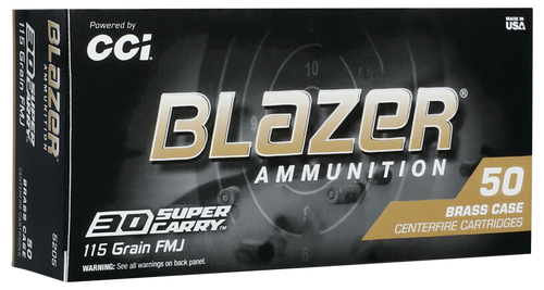 CCI Blazer Brass Handgun 30Super Carry 115gr