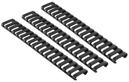 Ergo Low-Pro Ladder Rail Covers Rifle 18 Slot Black Rubber 3 Pack