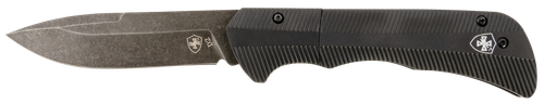 Templar Knife Auto Assist 3.50" Folding Drop Point Plain Black Oxide Stonewashed D2 Steel Blade 4.25" Aluminum Handle