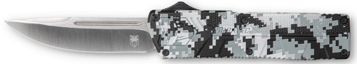 Cobra Tec Lightweight 3.25" OTF Drop Point Plain D2 Blade/Winter Digi Camo - WDCCTLWDNS