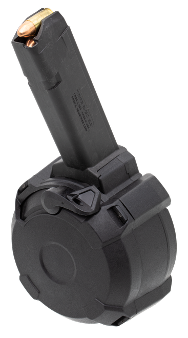 Magpul PMAG GL9 Glock 9mm 50rd Drum Magazine, Black - MAG1033BLK