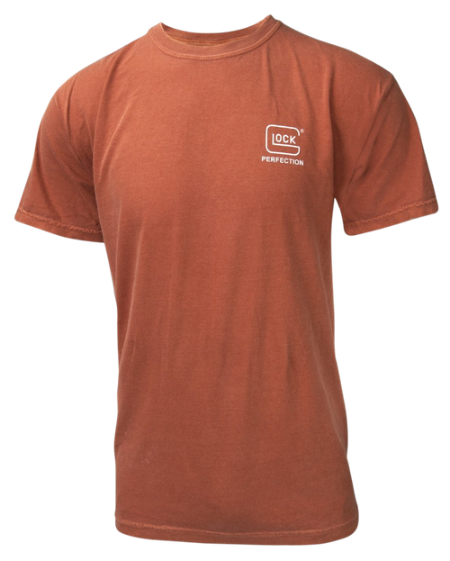 Glock Carry With Confidence Rust Orange Cotton Short Sleeve Small - AA75112