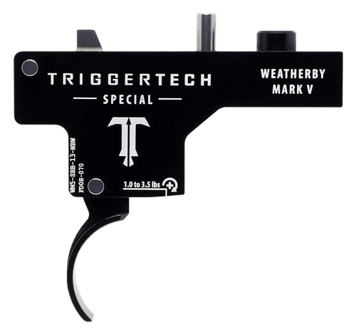 TriggerTech Special Single-Stage Curved Trigger with 1-3.50 lbs Draw Weight & Black PVD Finish for Weatherby Mark V