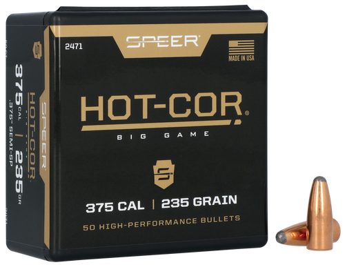 Speer Hot-Cor 375Cal 235gr Semi Spitzer Soft Point 50 Per Box/5 Case