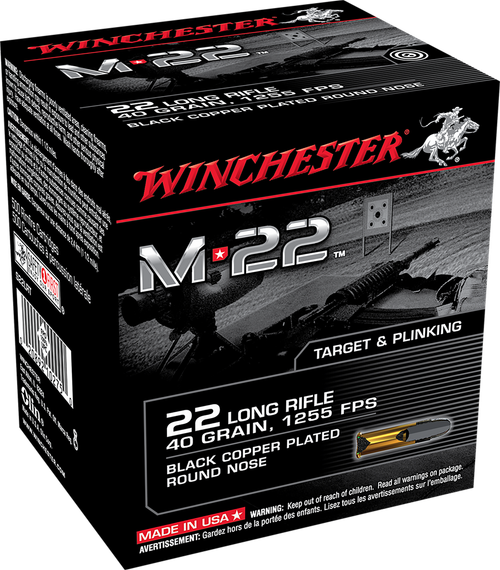 Winchester Ammo M-22 22LR 40gr Black Copper