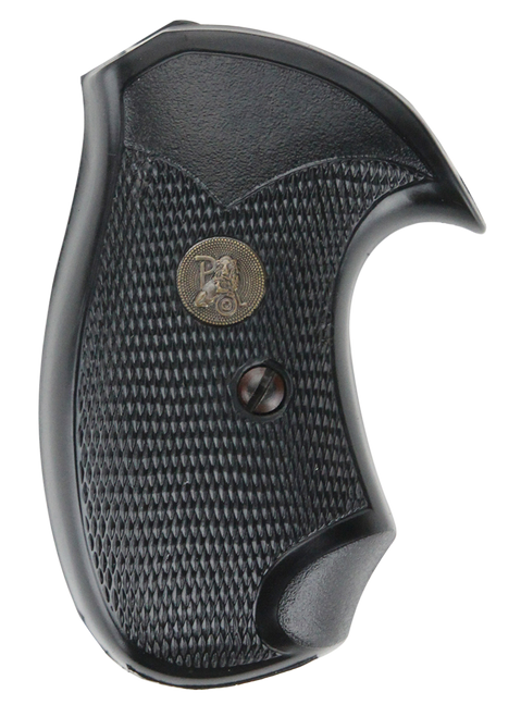 Pachmayr 0 Compact Grip Checkered Black Rubber