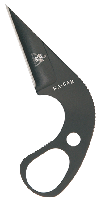 Ka-Bar TDI Law Enforcement 1.63" Fixed Drop Point Plain Black 9Cr18MoV Stainless Blade & Handle Includes Sheath