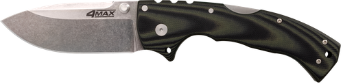 Cold 4-Max Elite 4" Folding Drop Point Stonewashed S35VN Blade/6" Black G10 - CS62RMA