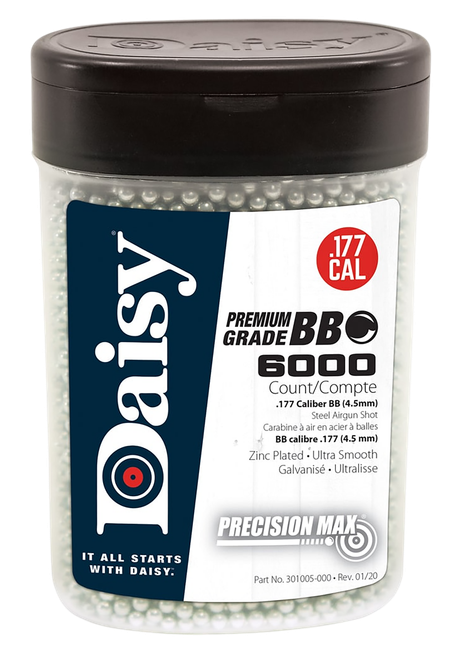 Daisy PrecisionMax Premium 177 Zinc-Plated Steel 6000/Bottle