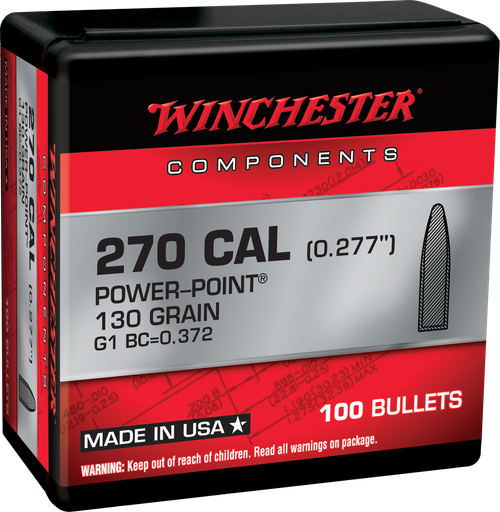 Winchester Ammo Centerfire Rifle 270Win 130gr Power Point 100 Per Box/10 Case