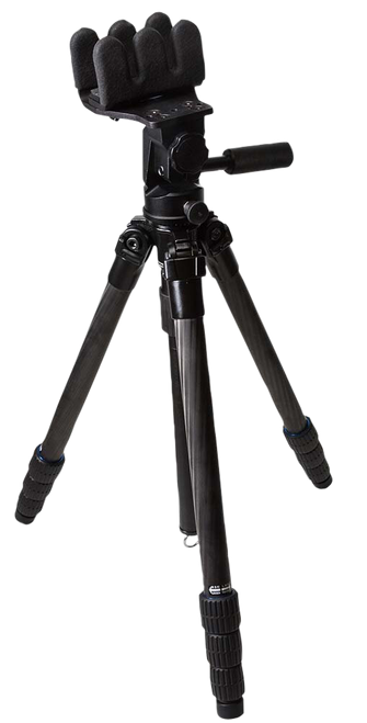 Kopfjager/Sellmark Kopf Jager K800 CF Tripod Fiber with Black Pivoting Reaper Grip 4-Level Leg Extensions & 360 Degree Pan