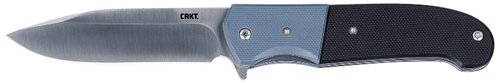Columbia River CRKT Ignitor 3.48" Folding Drop Point Plain Satin 8Cr13MoV Stainless Blade/ Blue/Black G10 Handle Includes Pocket Clip