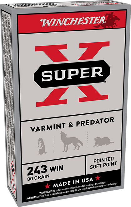 Winchester Ammo Super X 243Win 80gr Jacketed