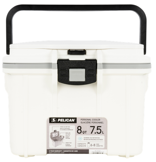Pelican 8Q-1-WHTGRY 8QT Elite Cooler White/Gray