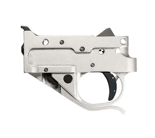 Timney Triggers Replacement Trigger Single-Stage Curved with 2.75 lbs Draw Weight & Silver/Black for Ruger