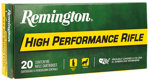 Remington Ammunition High Performance Rifle 222Rem 50gr Pointed Soft Point 20 Per Box/10 Case