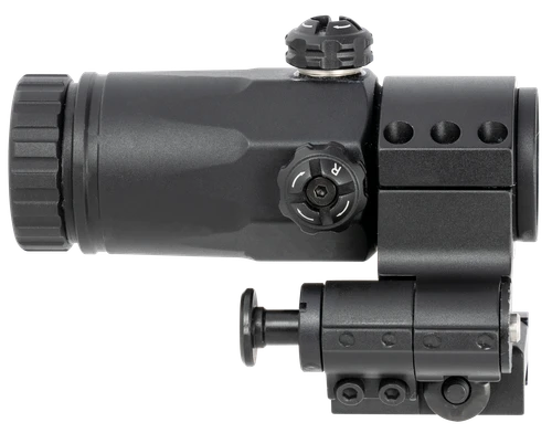 Mepro Meprolight USA MX3-F Magnifier Black 3 x 1.06" Push Button Flip to Side - 8014000400