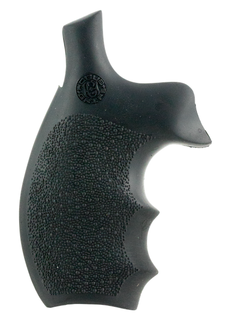 Hogue Rubber Bantam Black Pistol Grip with Finger Grooves for S&W K L Frame Round Butt