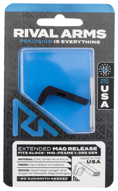 Rival Arms Mag Release Fits Glock Gen3 (Except 21SF) Extended Black Aluminum