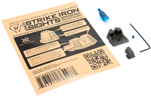 Strike Industries Strike Iron Sights Black/Blank Front