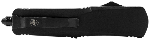Templar Knife Gen II Slim 3.50" OTF Dagger Plain Black Oxide Stonewashed 440C Stainless Blade 5.05" Aluminum//Rubber Handle Glass Breaker
