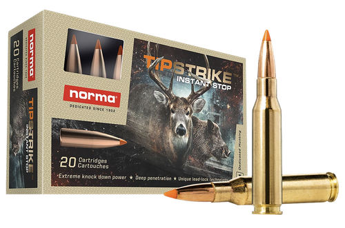 Norma Ammunition Dedicated Hunting Tipstrike 7mm-08Rem 160gr Polymer Tip 20 Per Box/10 Case