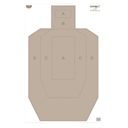 Birchwood Casey EZE-Scorer IPSC Hanging Paper 23" x 35" Tan Pkg of 100 Targets - 37025
