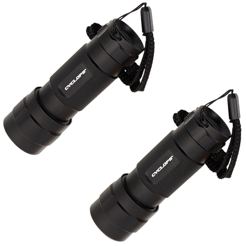 Cyclops 14 LED Flashlight Black Anodized 80 Lumens White 14