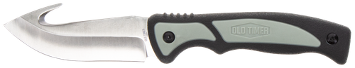 Old Timer Trail Boss 3.70" Fixed Gut Hook Plain Stainless Steel Blade TPE Handle Includes Sheath