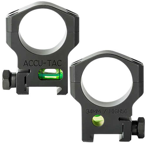 Accu-Tac 34mm Scope Rings Flat Black - HSR340
