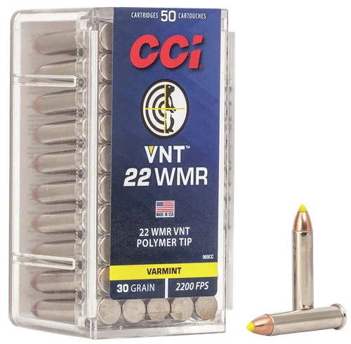 CCI VNT Varmint Tipped 22 WMR Ammo 30gr 50 Rounds - 969CC