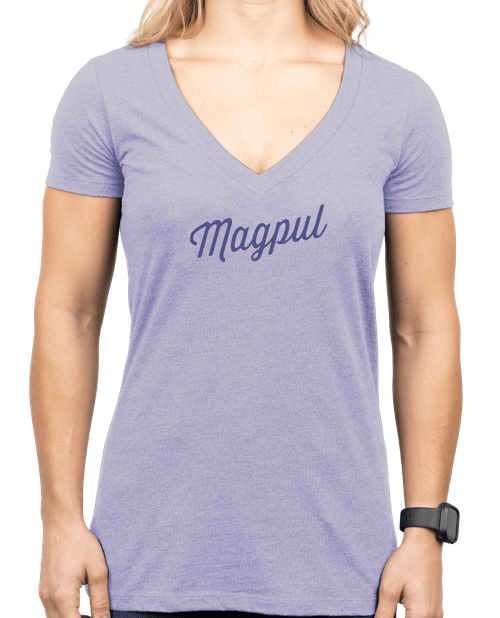 Magpul MAG1336-530-XL Rover Script Women's Orchid Heather Cotton/Polyester Short Sleeve
