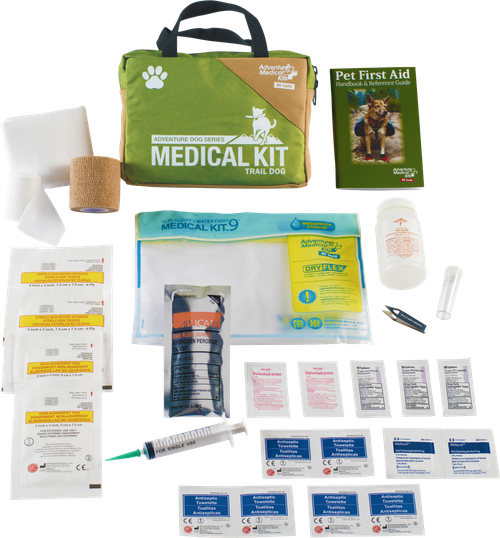 Adventure Medical Kits Trail Dog Kit Treats Injuries Green