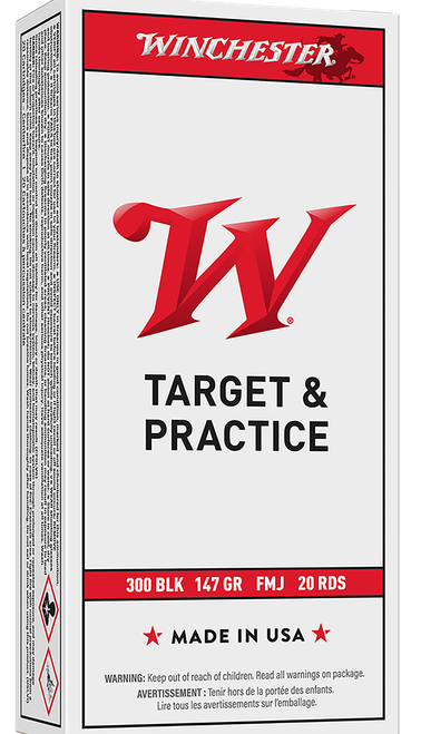 Winchester USA Open Tip 300 Blackout Ammo 147gr FMJ 20 Rounds - USA300B147