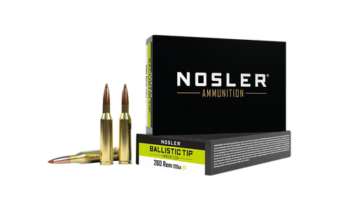 Nosler Ballistic Tip 260Rem 120gr Spitzer 20 Per Box/10 Case