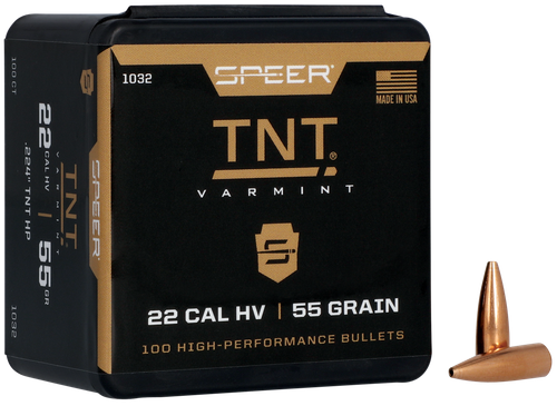 Speer TNT 22 Cal 55gr Jacketed Hollow Point 100 Count - 1032