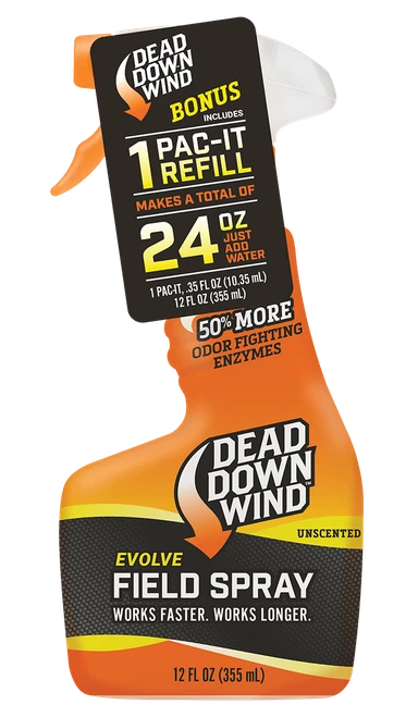 Dead Down Wind Evolve Field Spray Pac-It Combo Odor Eliminator Unscented Scent - 1312418