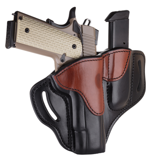 1791 Gunleather BH1M1 Combo OWB 01 Black/Brown Leather Belt Slide Fits 4-5" 1911