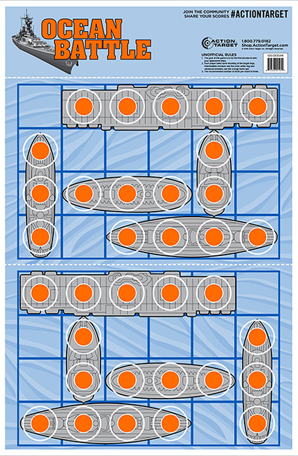 Action Target Entertainment Ships Paper Hanging 23" x 35" Blue/Red 100 Per Box
